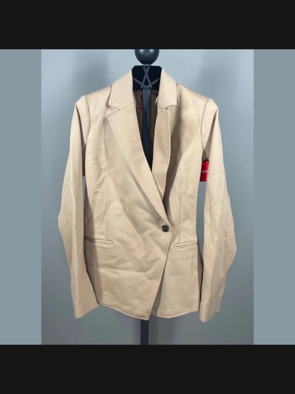NEW Spanx Blazer Jacket Womens XS brown perfect tailored business casual classic